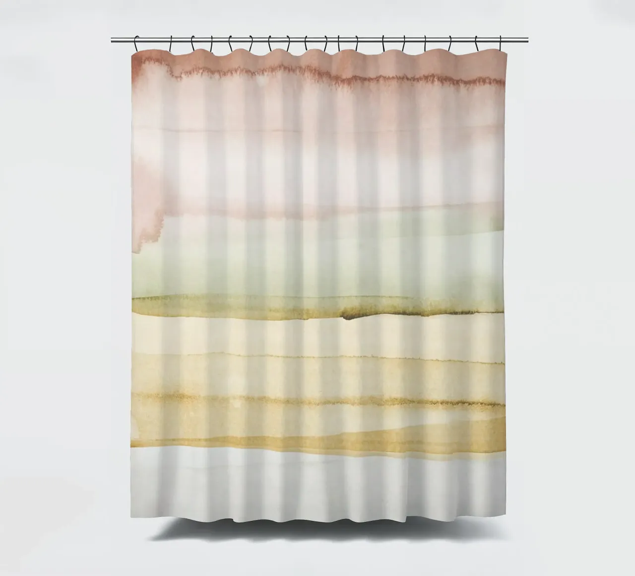 Watercolor brush strokes 1 shower curtain by NouveauPrints