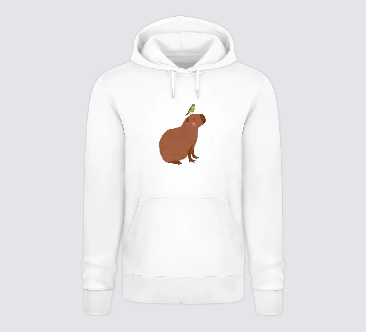 Capibara con uccello felpa con cappuccio da Illustration Raissa Oltmanns