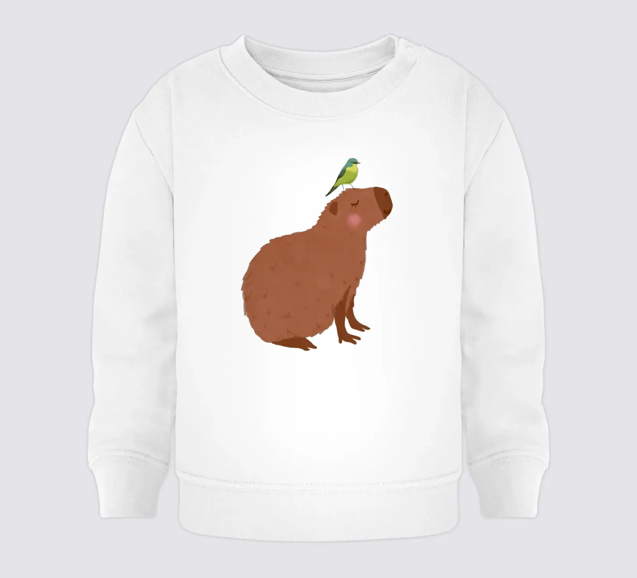 Capibara con uccello felpa neonato da Illustration Raissa Oltmanns