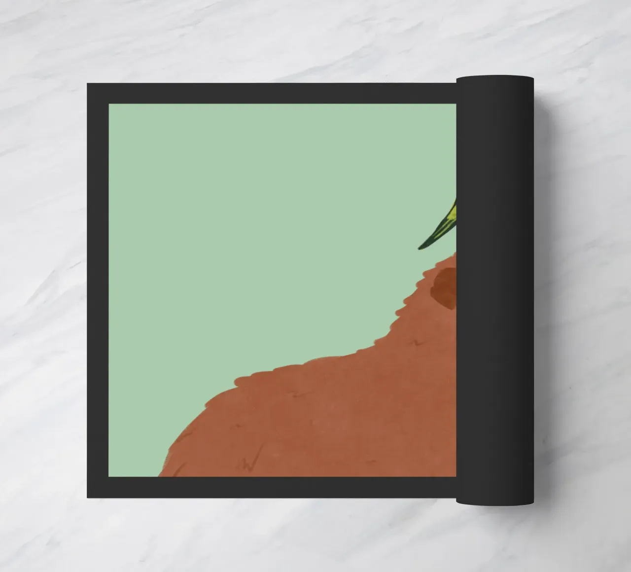Capibara con uccello zerbino da Illustration Raissa Oltmanns