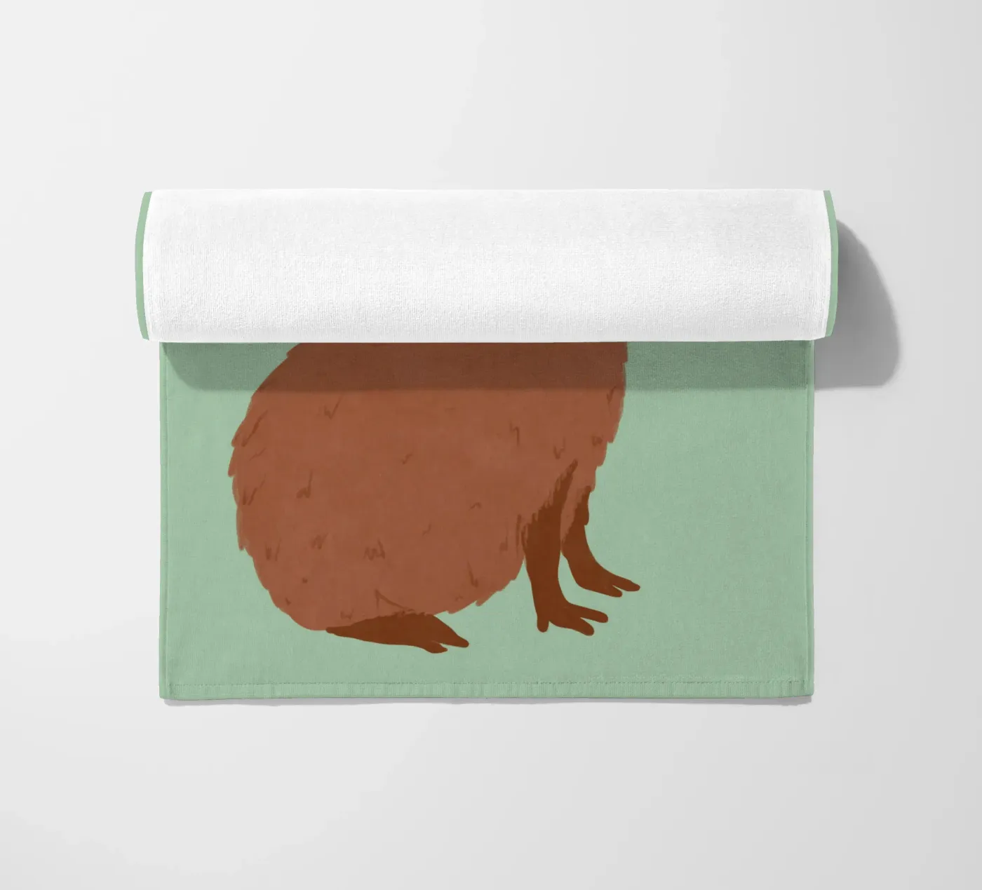 Capibara con uccello telo mare da Illustration Raissa Oltmanns