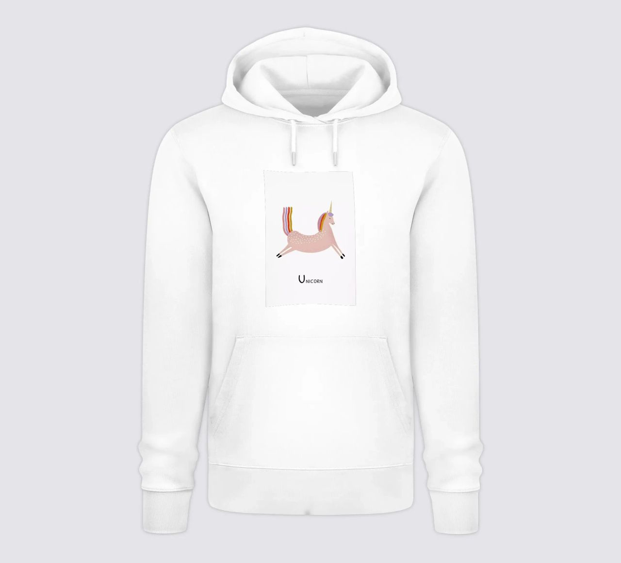 U for Unicorn felpa con cappuccio da Little Flourishes