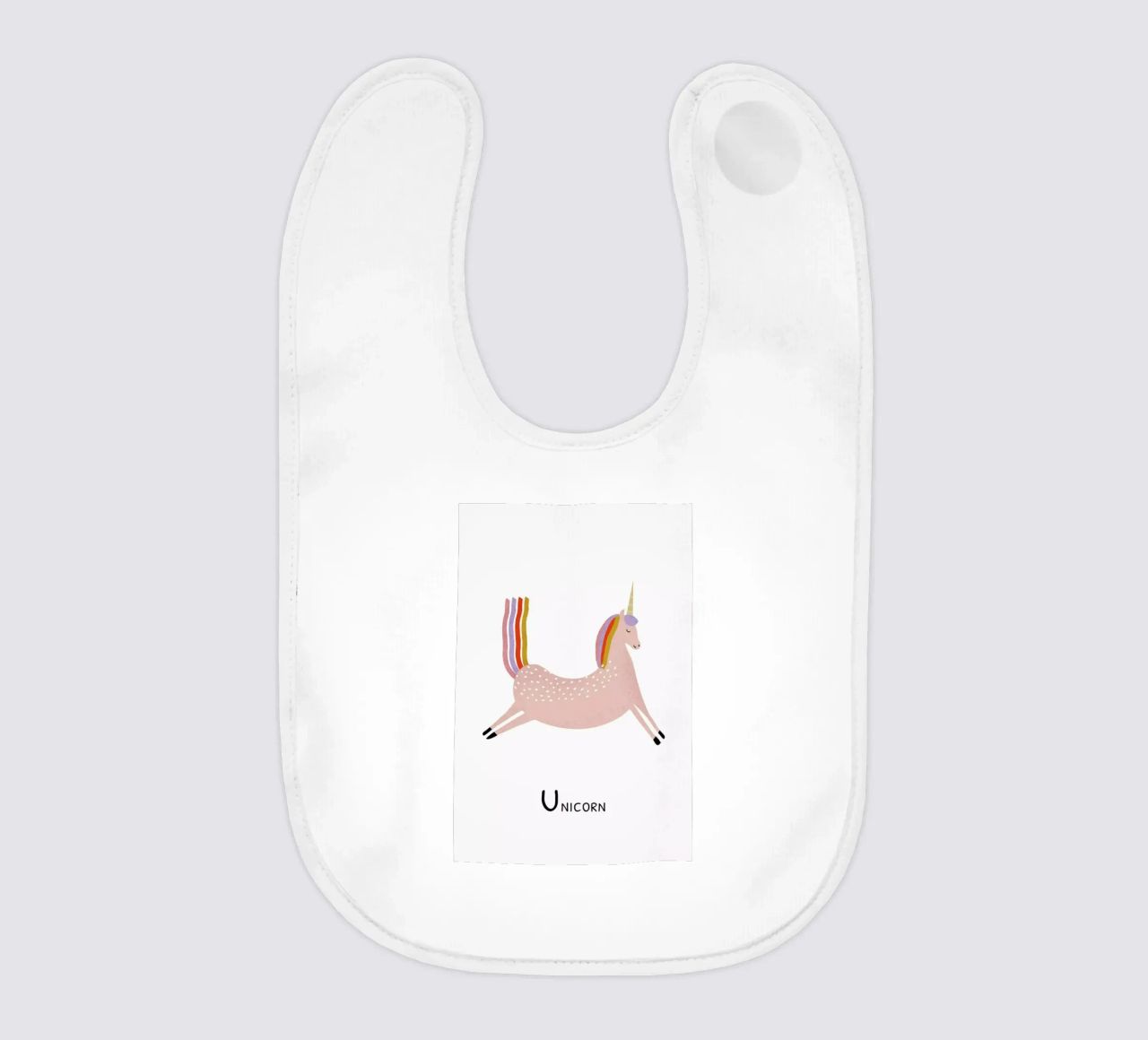 U for Unicorn bavaglino da Little Flourishes