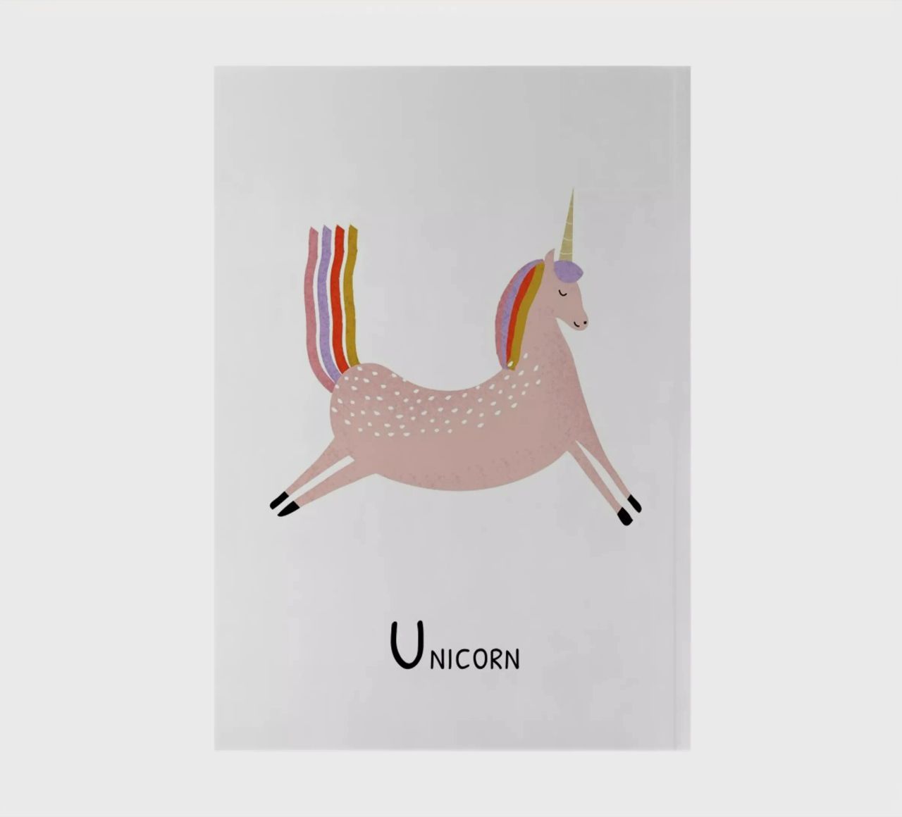 U for Unicorn notebook by Little Flourishes
