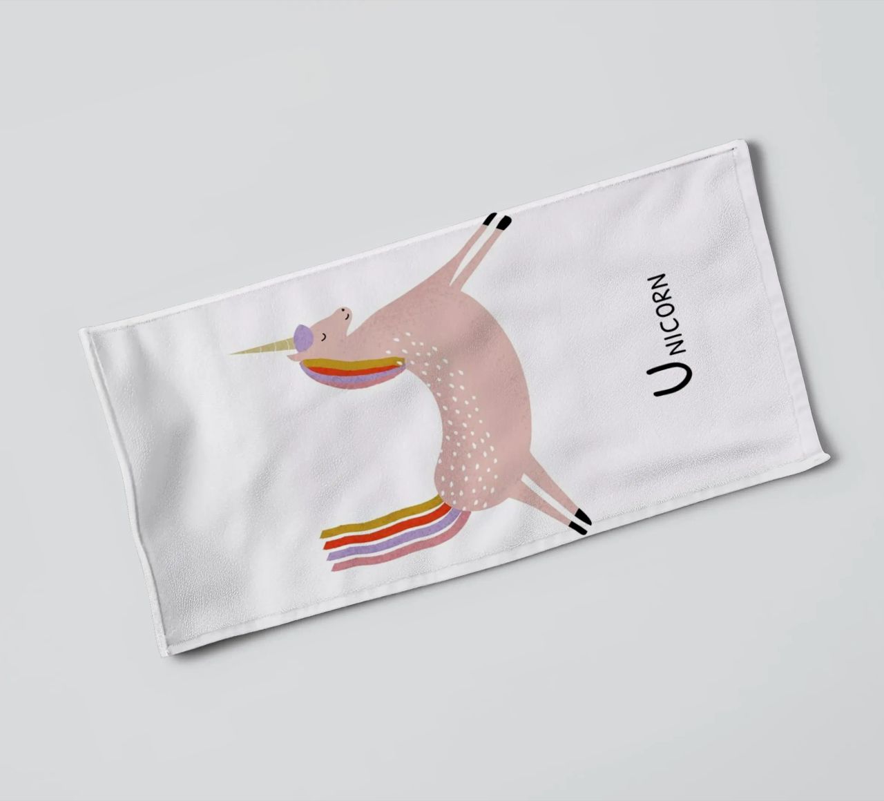 U for Unicorn towel by Little Flourishes