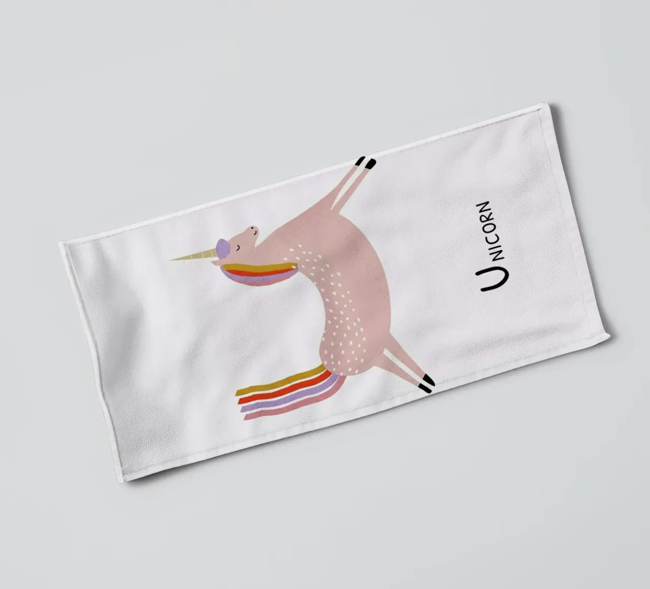 U for Unicorn asciugamano da bagno da Little Flourishes