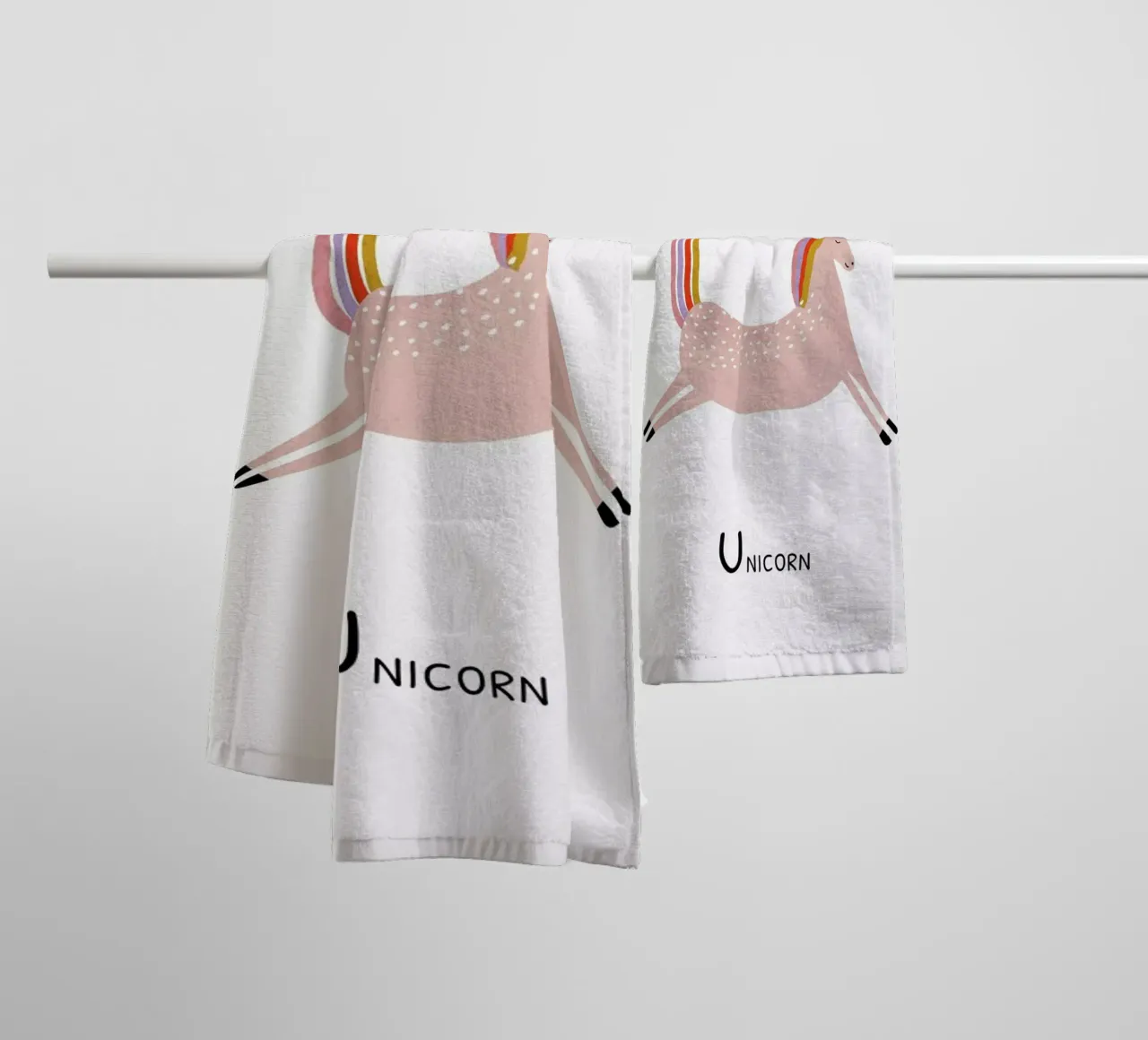 U for Unicorn asciugamano da bagno da Little Flourishes