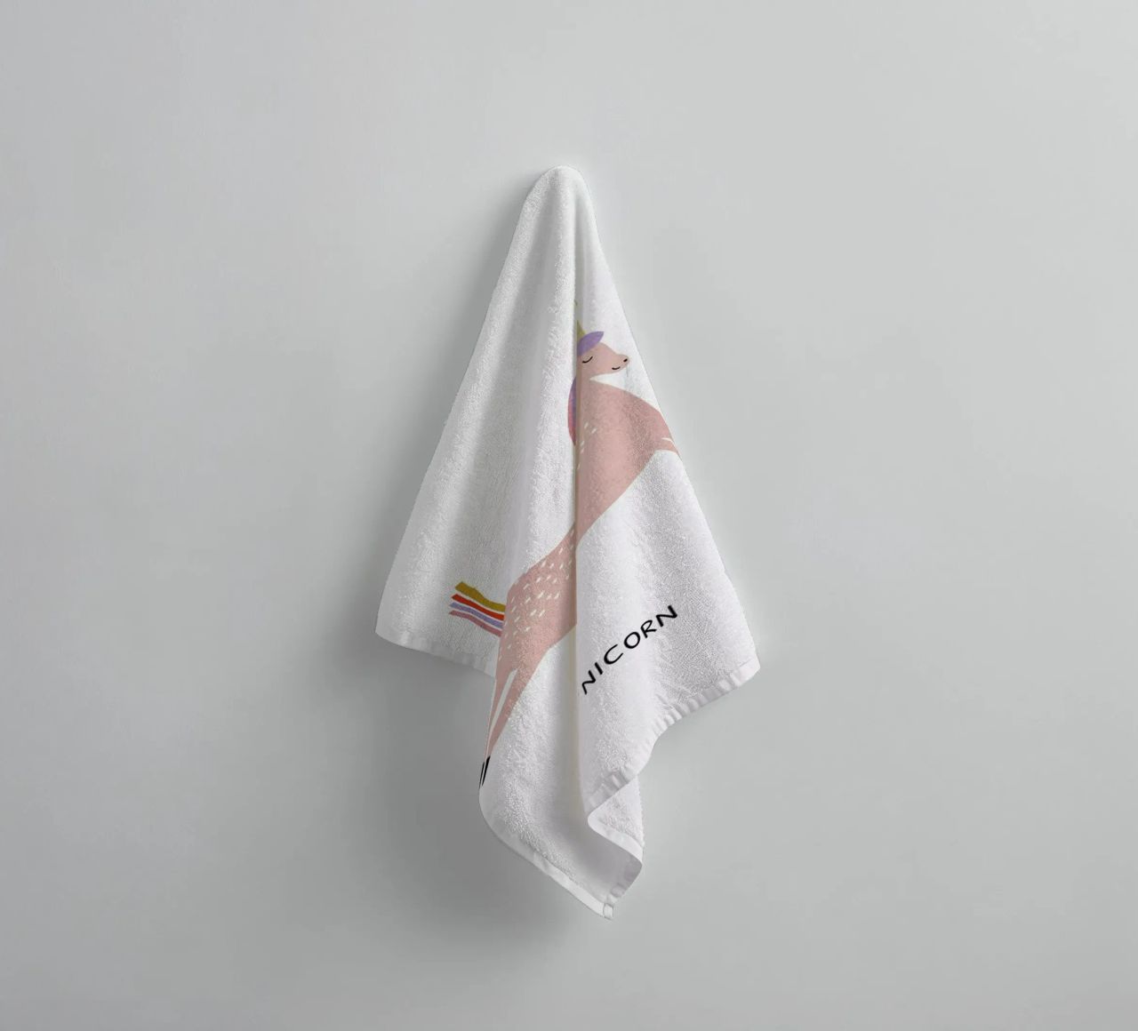 U for Unicorn towel by Little Flourishes