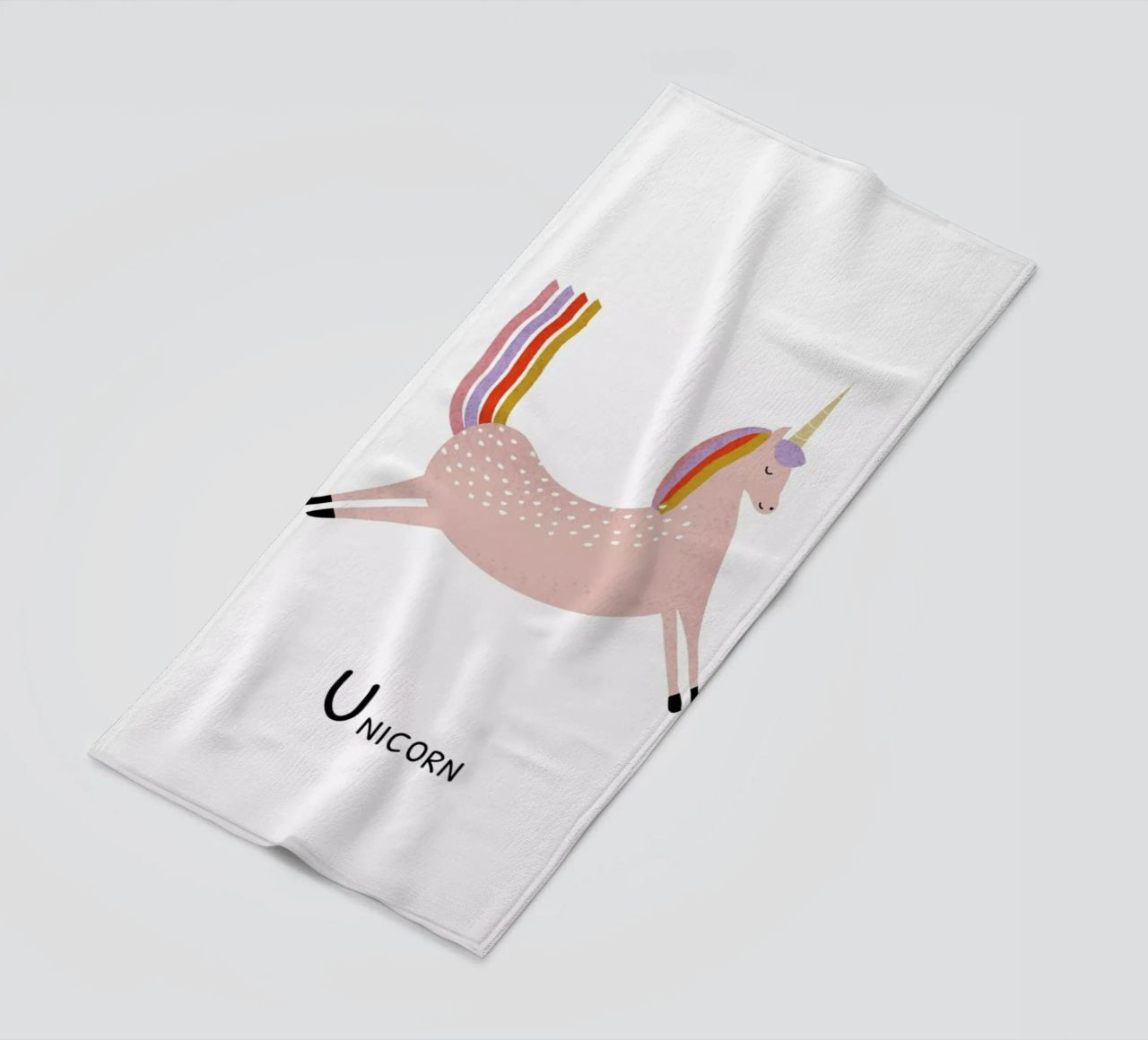 U for Unicorn telo mare da Little Flourishes