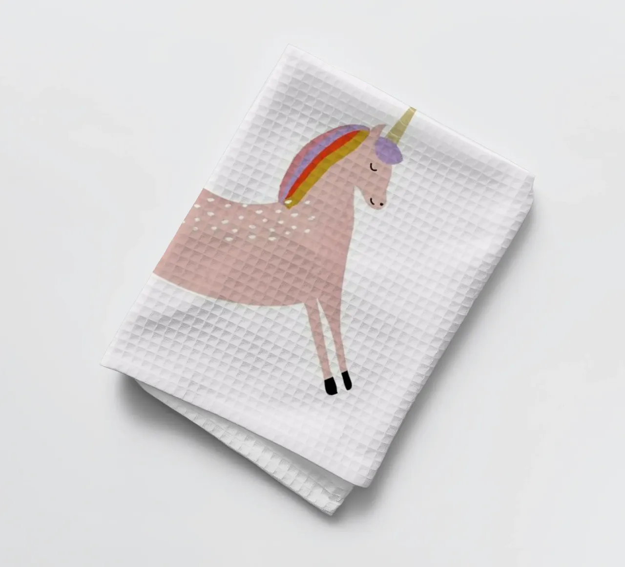 U for Unicorn canovaccio da cucina da Little Flourishes