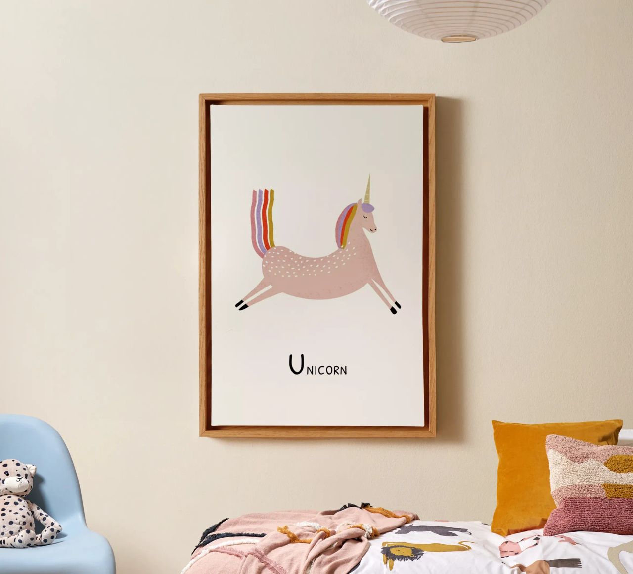 U for Unicorn canvas by Little Flourishes