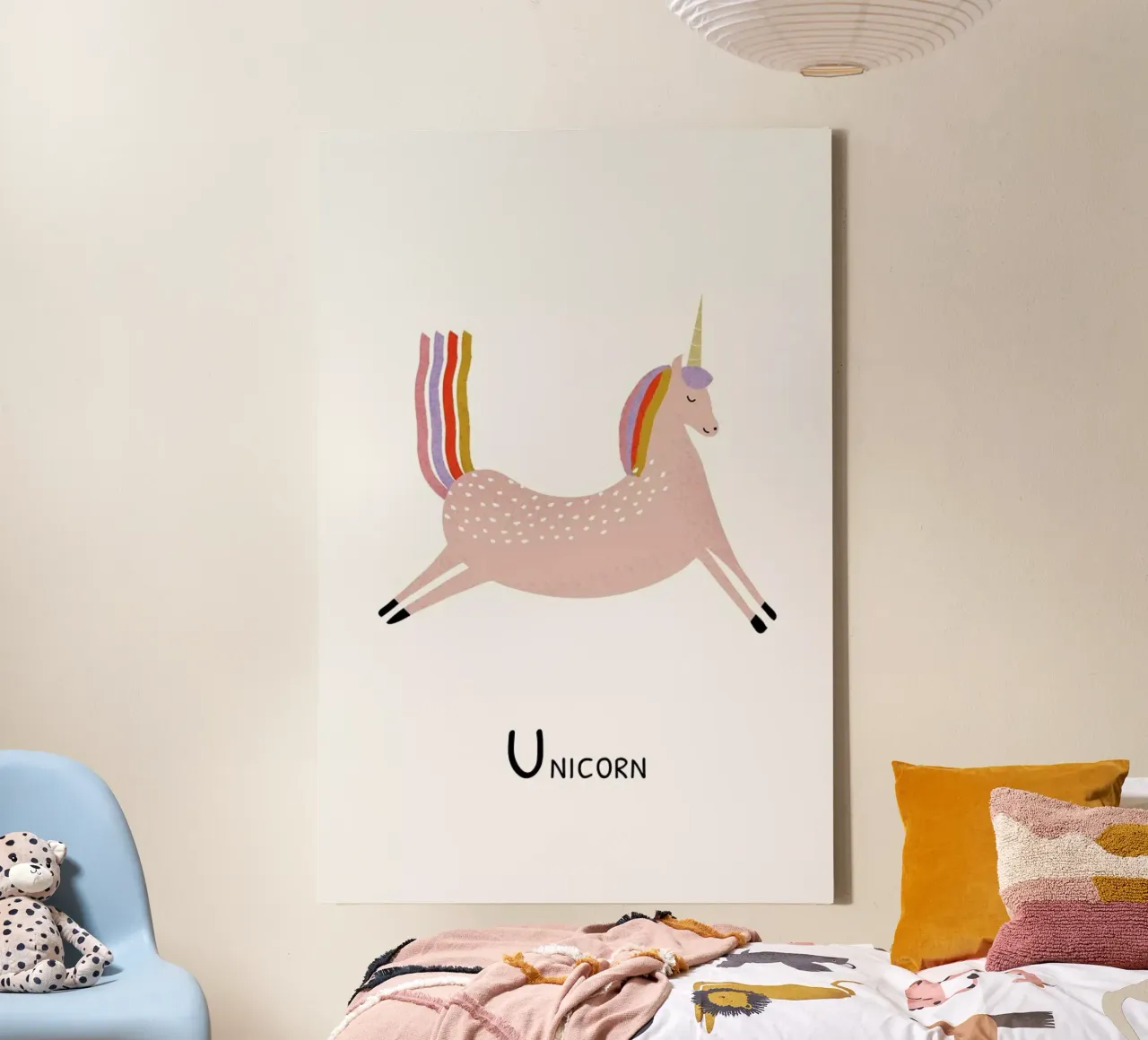 U for Unicorn tela da Little Flourishes