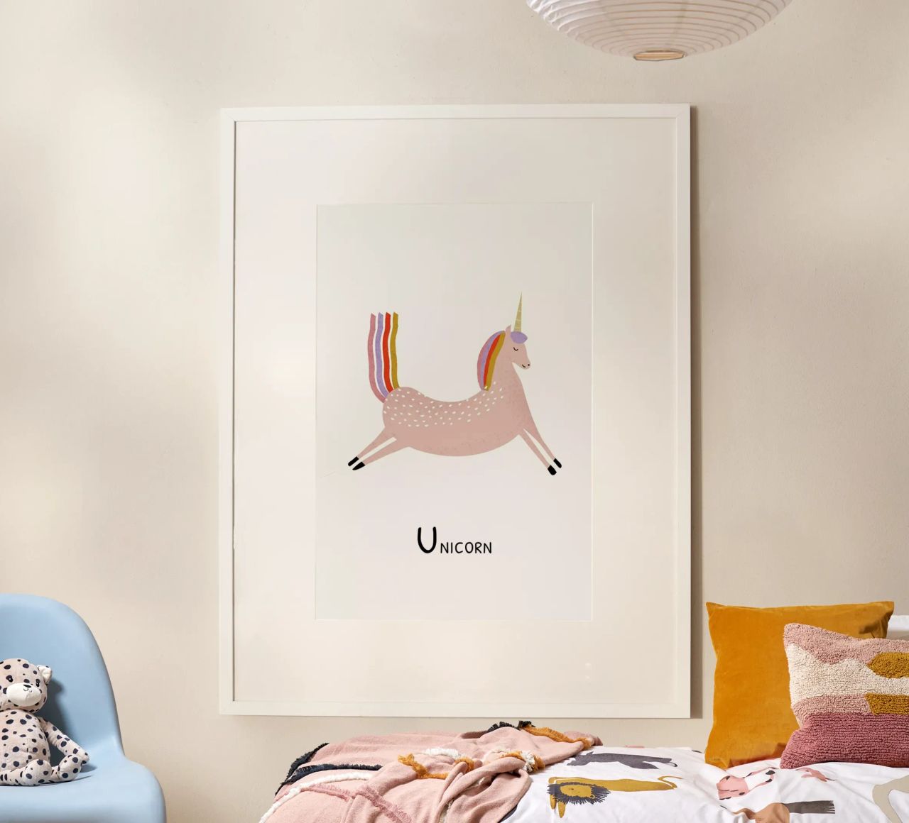 U for Unicorn poster by Little Flourishes
