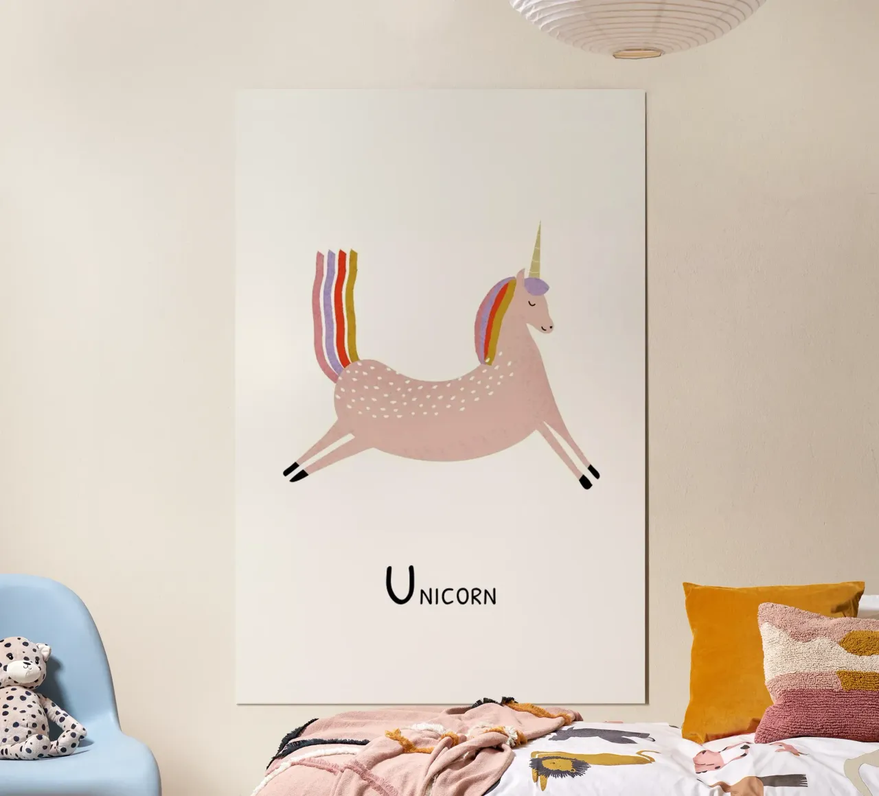 U for Unicorn poster da Little Flourishes