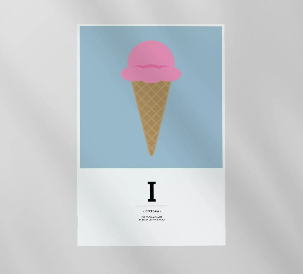 „The Food Alphabet“ - I like Ice Cream pellicola backlit da BLAEK Design Studio