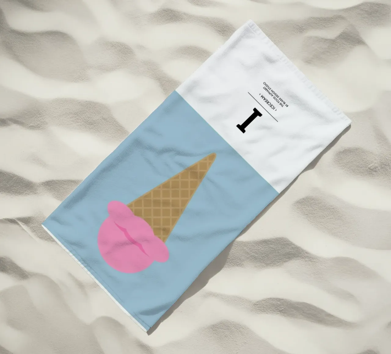 „The Food Alphabet“ - I like Ice Cream telo mare da BLAEK Design Studio