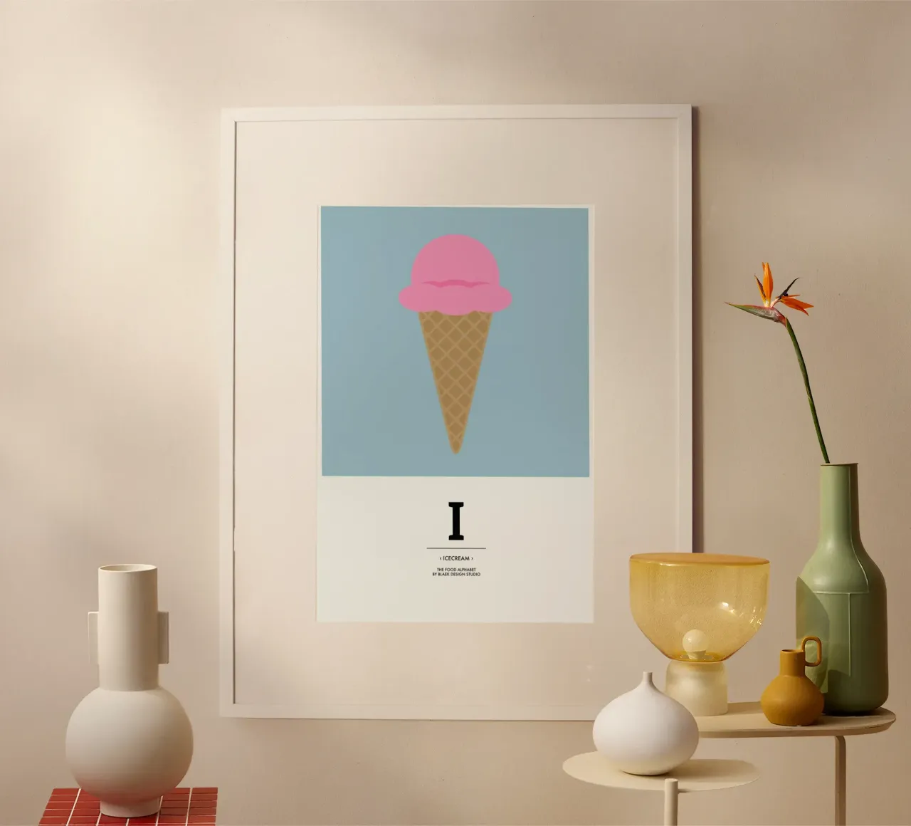 „The Food Alphabet“ - I like Ice Cream carta hahnemühle da BLAEK Design Studio