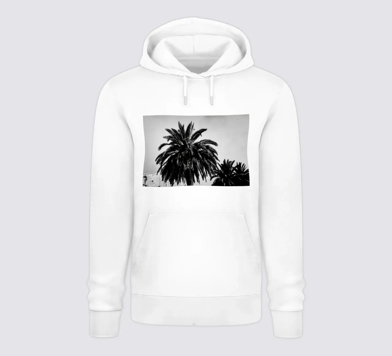 Black and White Palms felpa con cappuccio da Sebastian Hilgetag