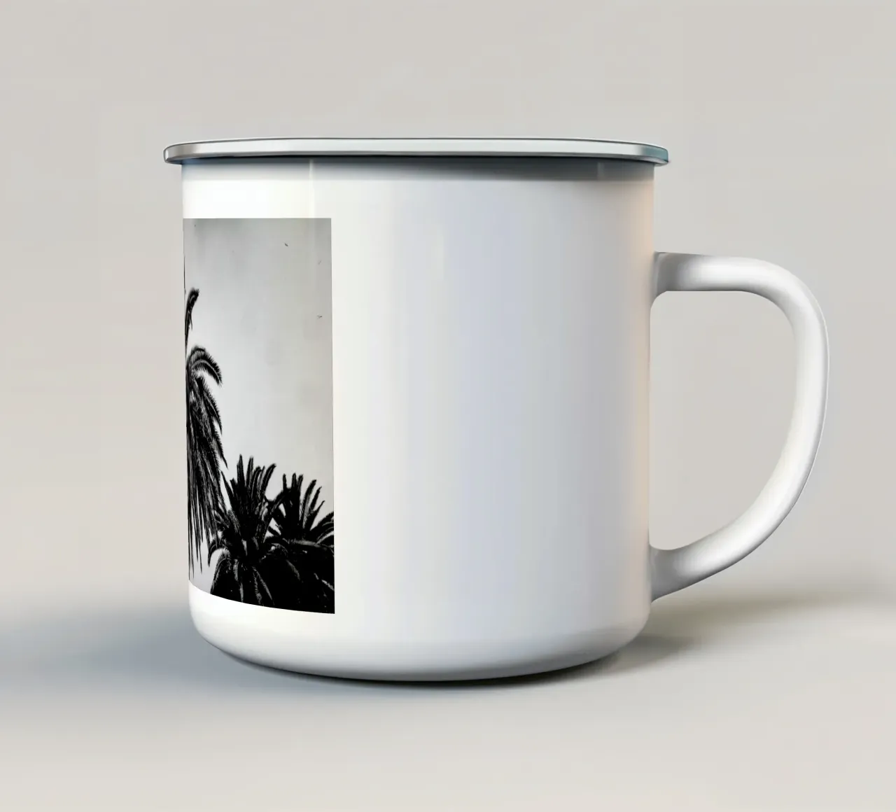 Black and White Palms tazza in smalto da Sebastian Hilgetag