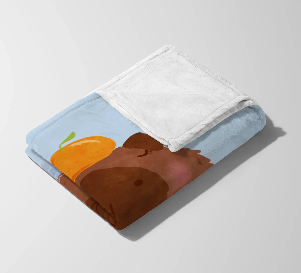 Capibara con arancia coperta in pile da Illustration Raissa Oltmanns