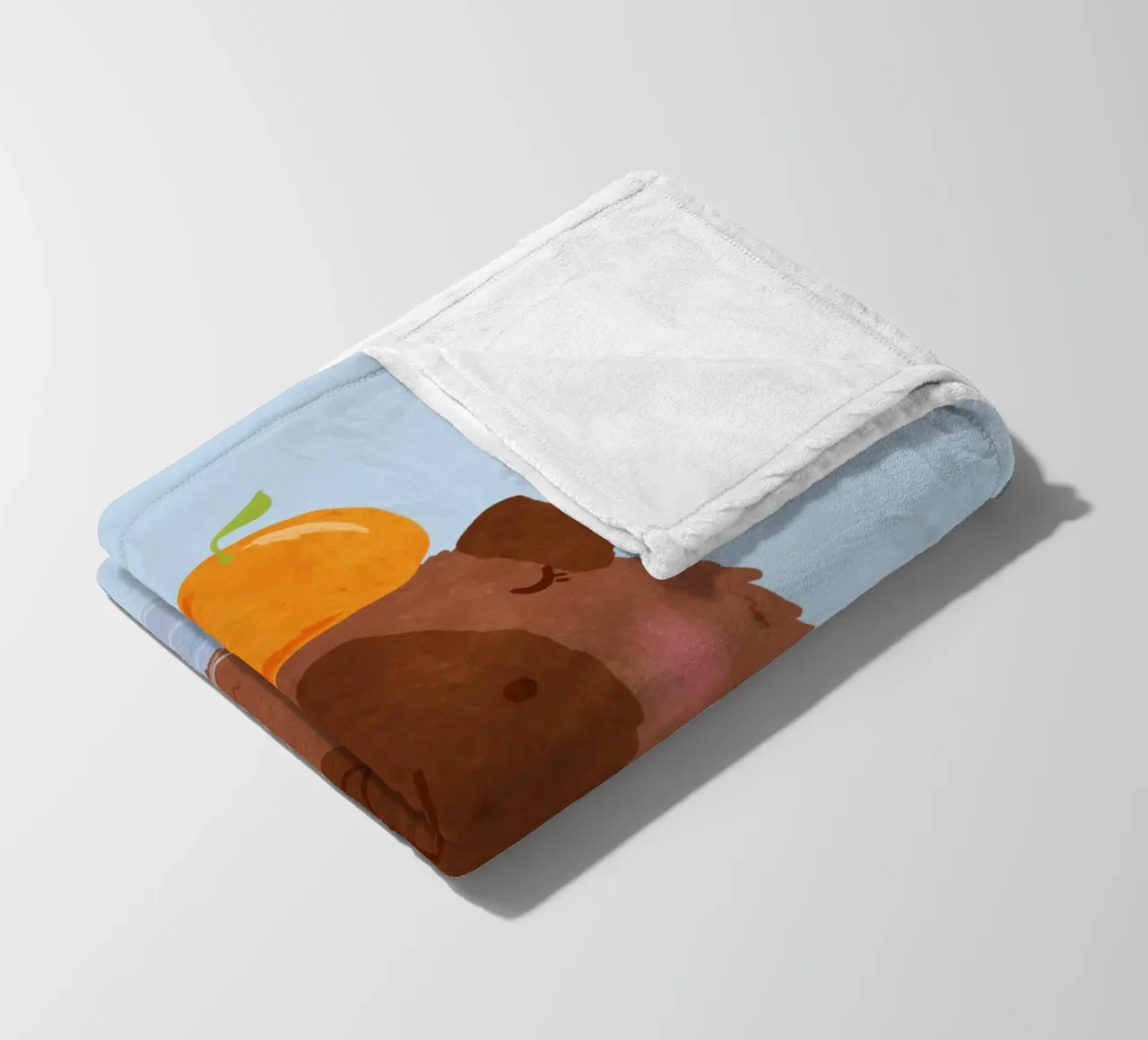 Capibara con arancia coperta in pile da Illustration Raissa Oltmanns