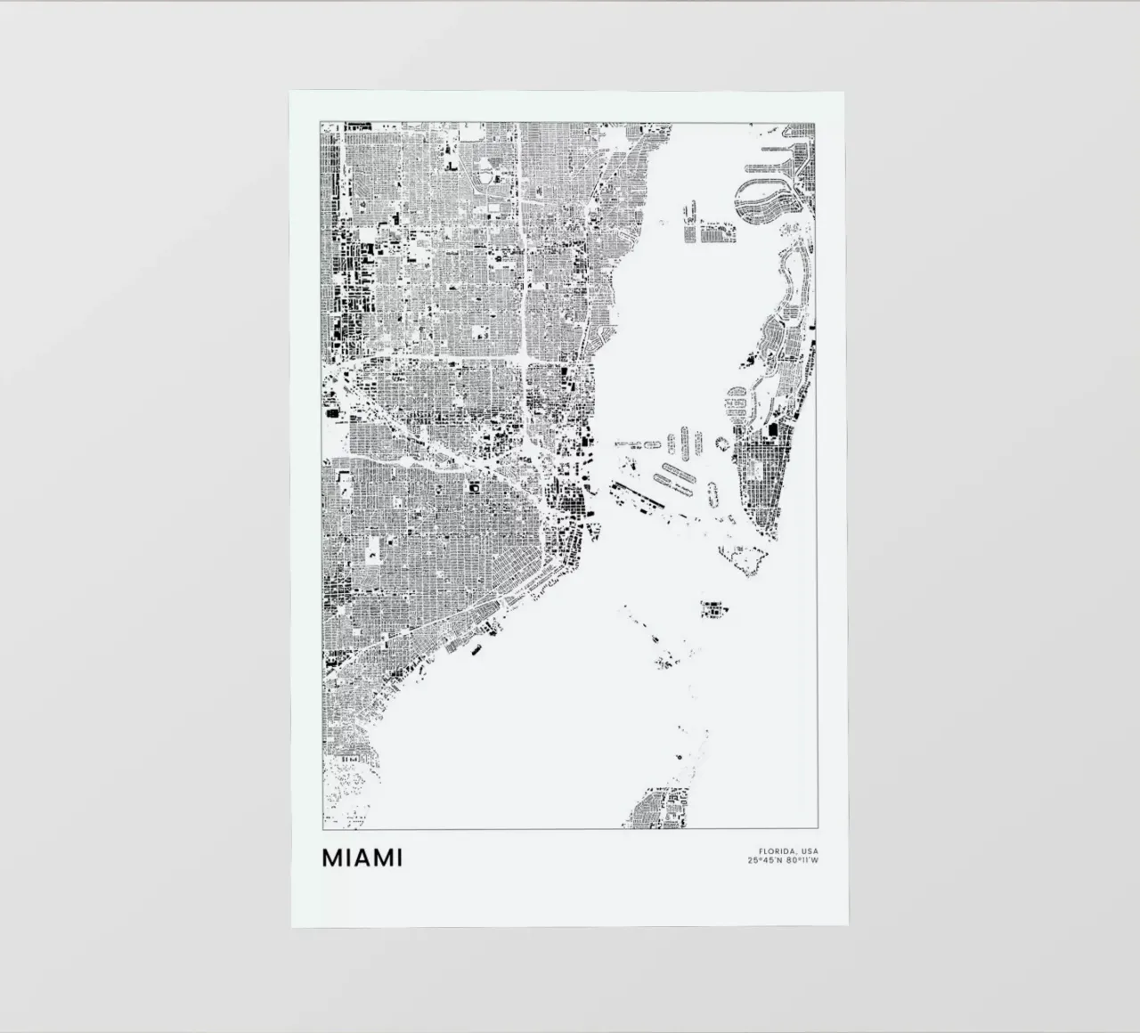 Miami pellicola backlit da The Cartography Collection