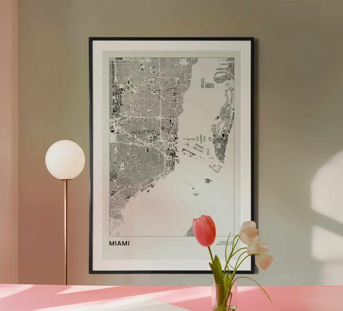 Miami Poster von The Cartography Collection
