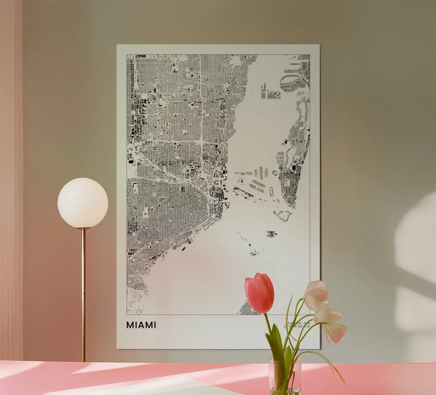 Miami Poster von The Cartography Collection