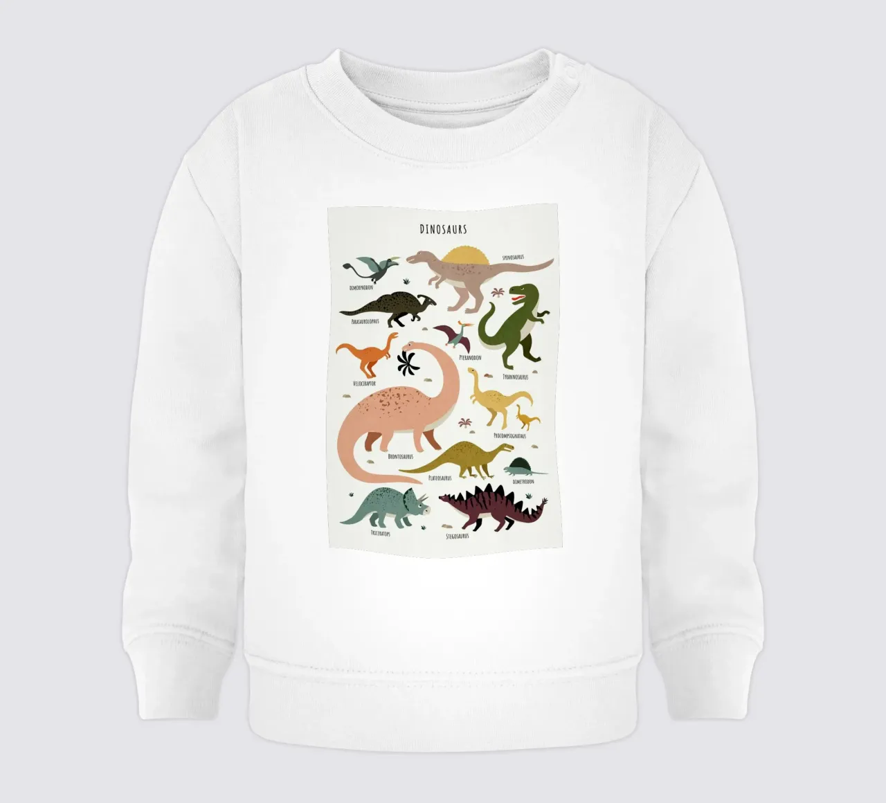 Dinosaur Friends baby sweatshirt by Little Flourishes