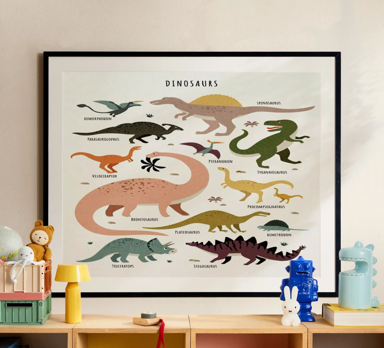 Dinosaur Friends poster de Little Flourishes