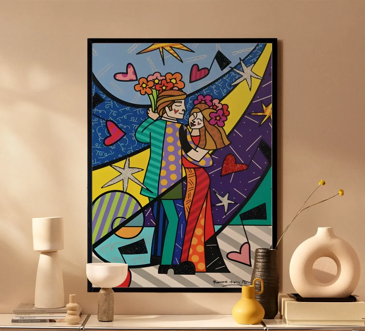 Con amore Britto poster con telaio in plastica da Perdana shop
