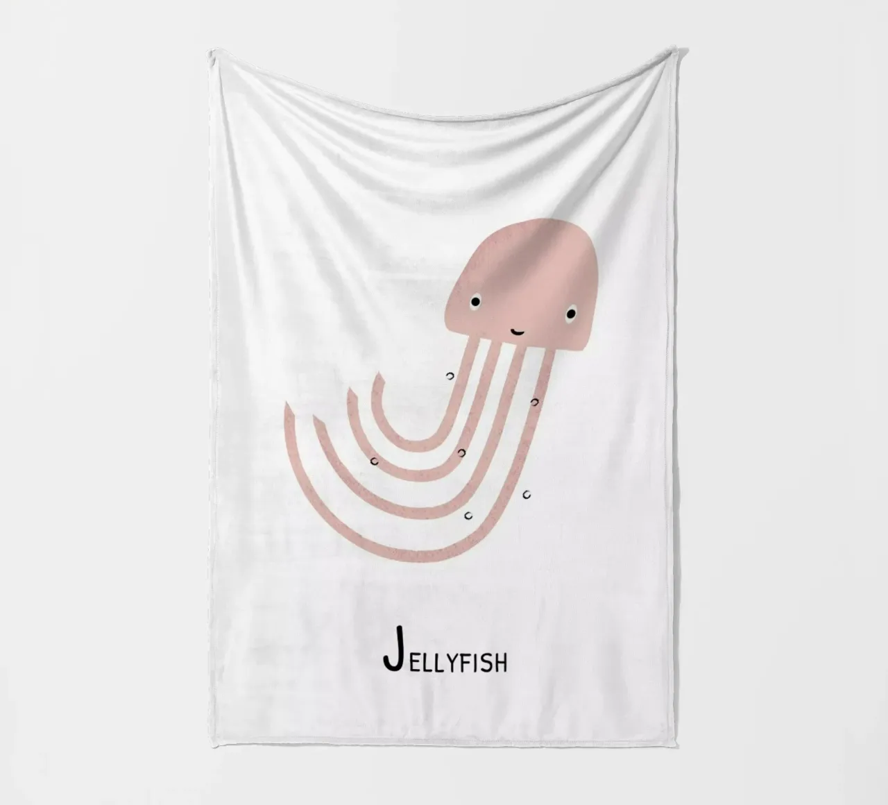J for Jellyfish coperta in pile da Little Flourishes