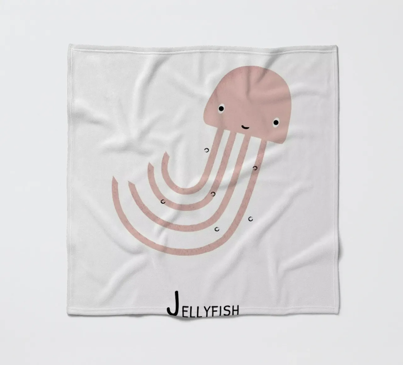 J for Jellyfish coperta in pile da Little Flourishes