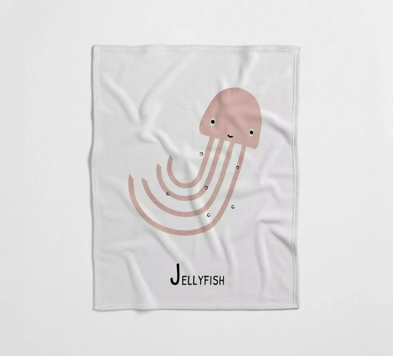 J for Jellyfish coperta in pile da Little Flourishes