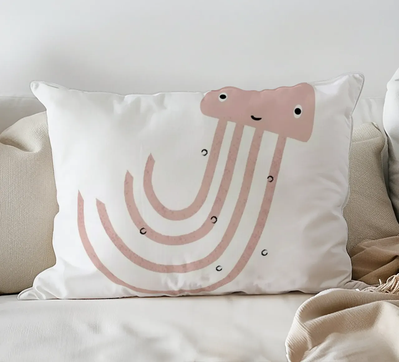 J for Jellyfish cuscino da Little Flourishes