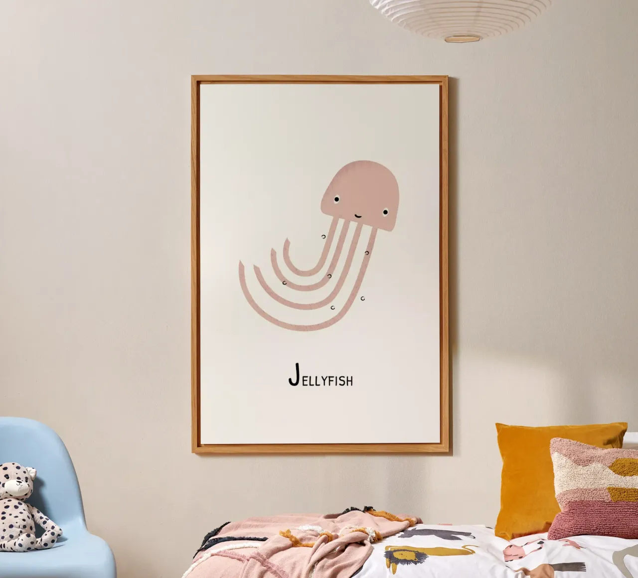 J for Jellyfish alluminio dibond da Little Flourishes