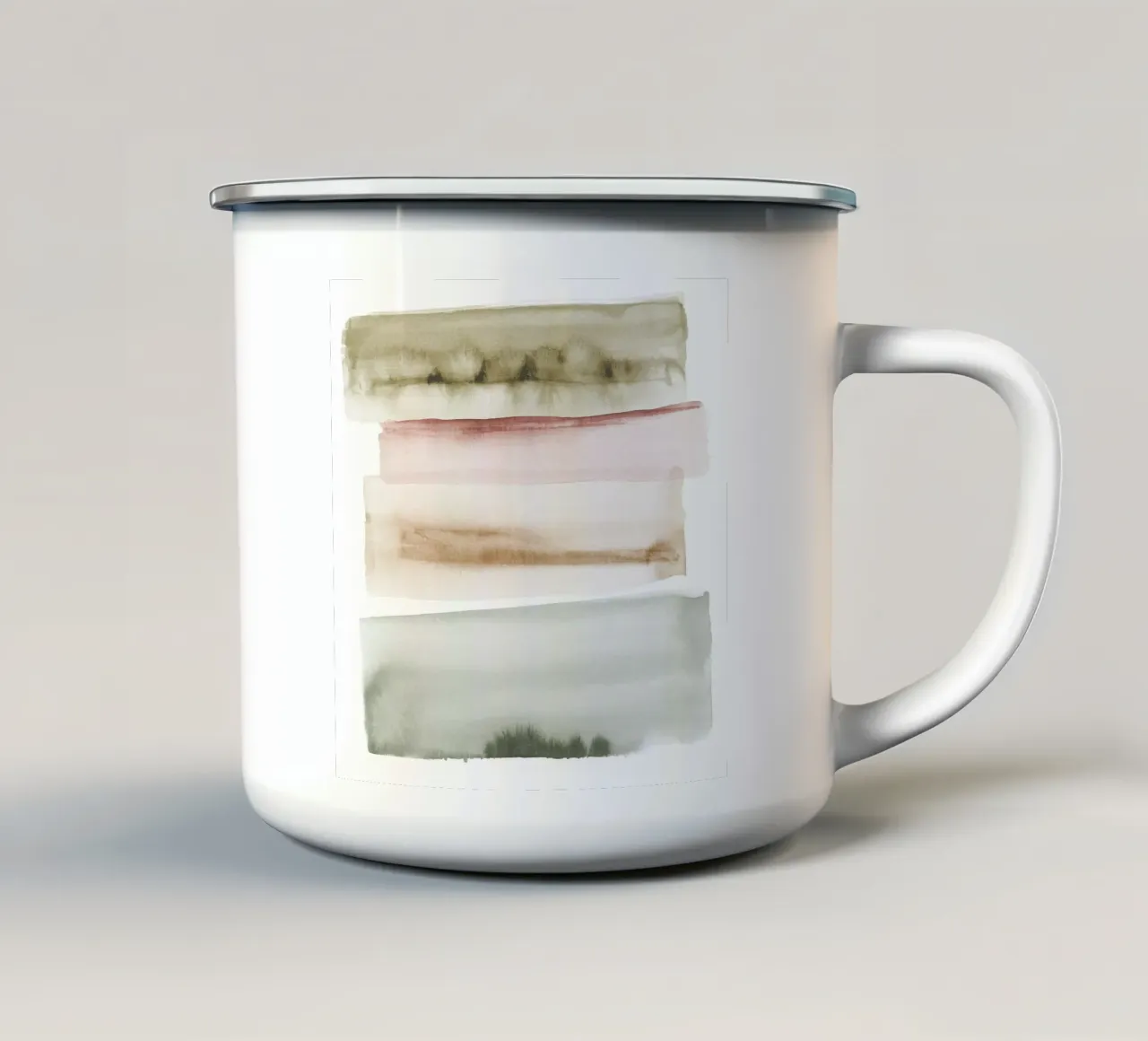 Pennellate di acquerello 2 tazza in smalto da NouveauPrints