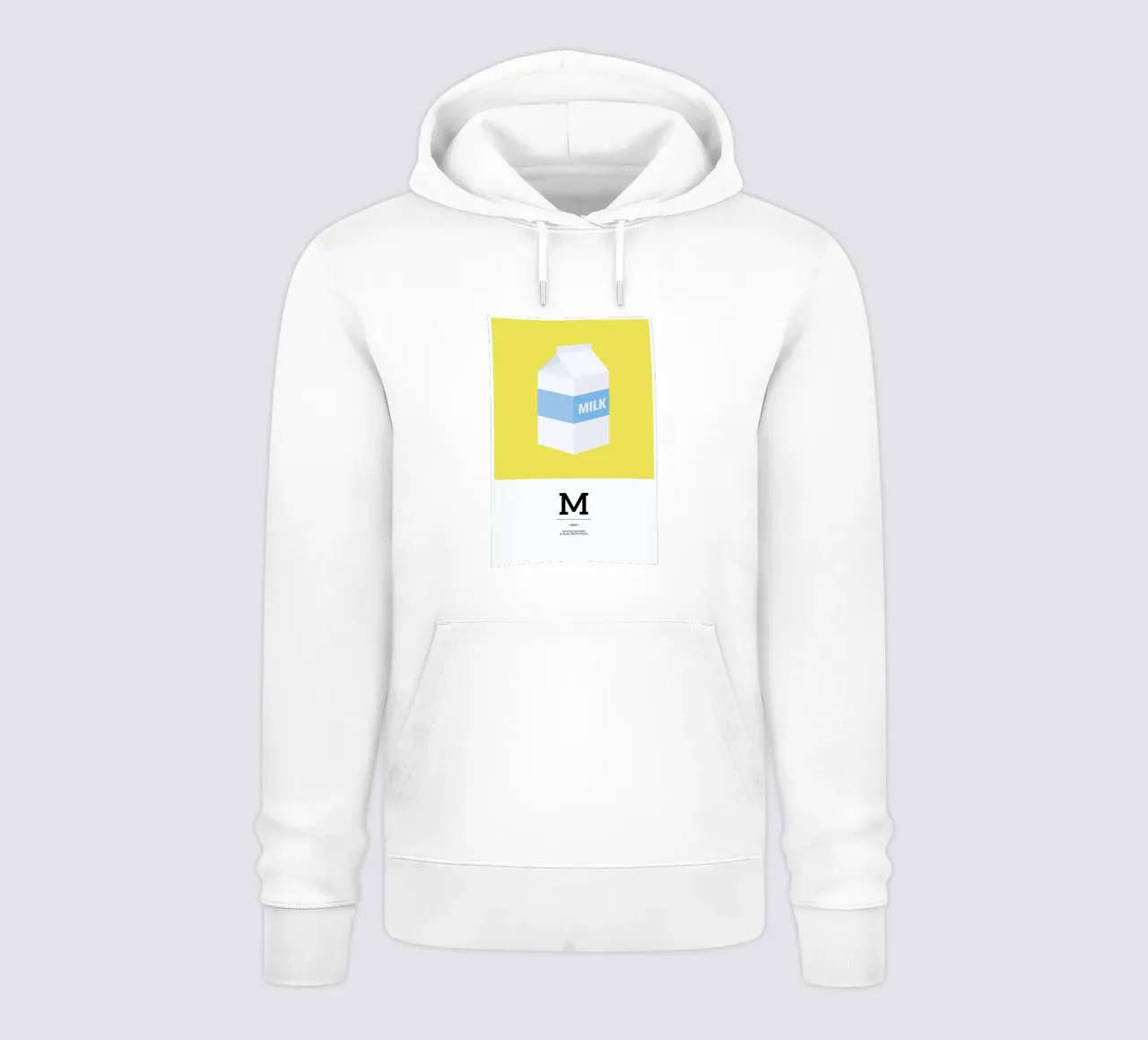 „The Food Alphabet“ - M like Milk sudadera con capucha de BLAEK Design Studio