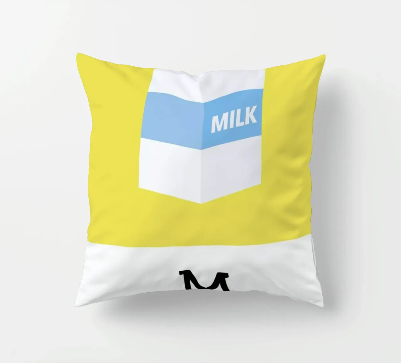 „The Food Alphabet“ - M like Milk cuscino da BLAEK Design Studio