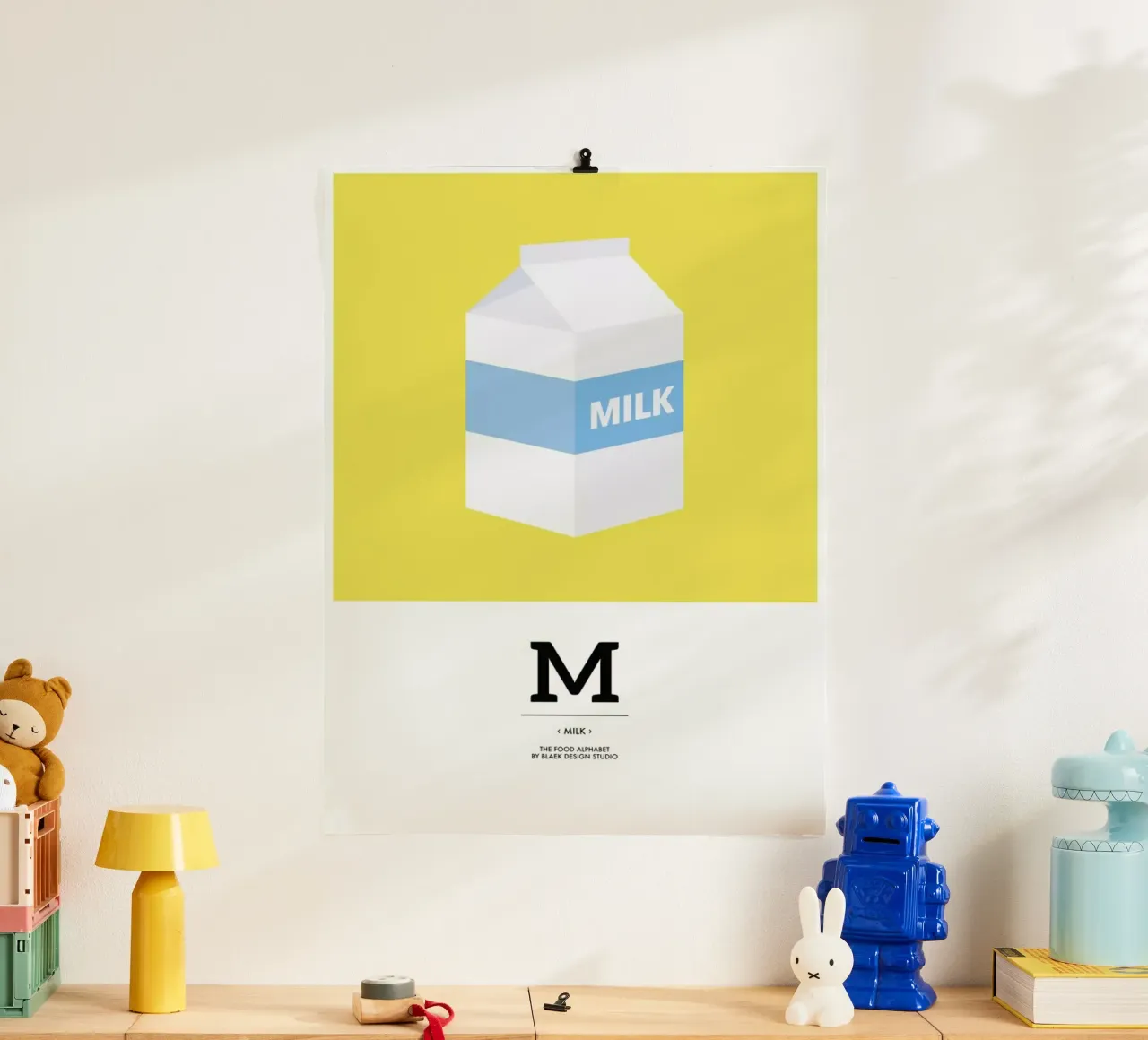 „The Food Alphabet“ - M like Milk carta hahnemühle da BLAEK Design Studio