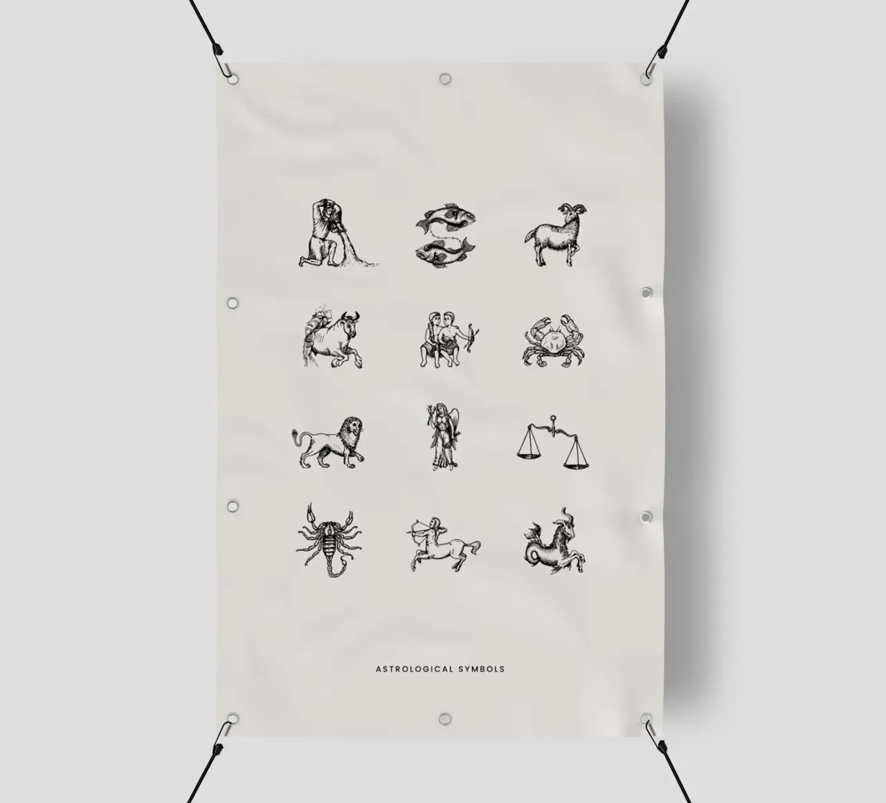Astrological Symbols telo in pvc da Flora & Fauna