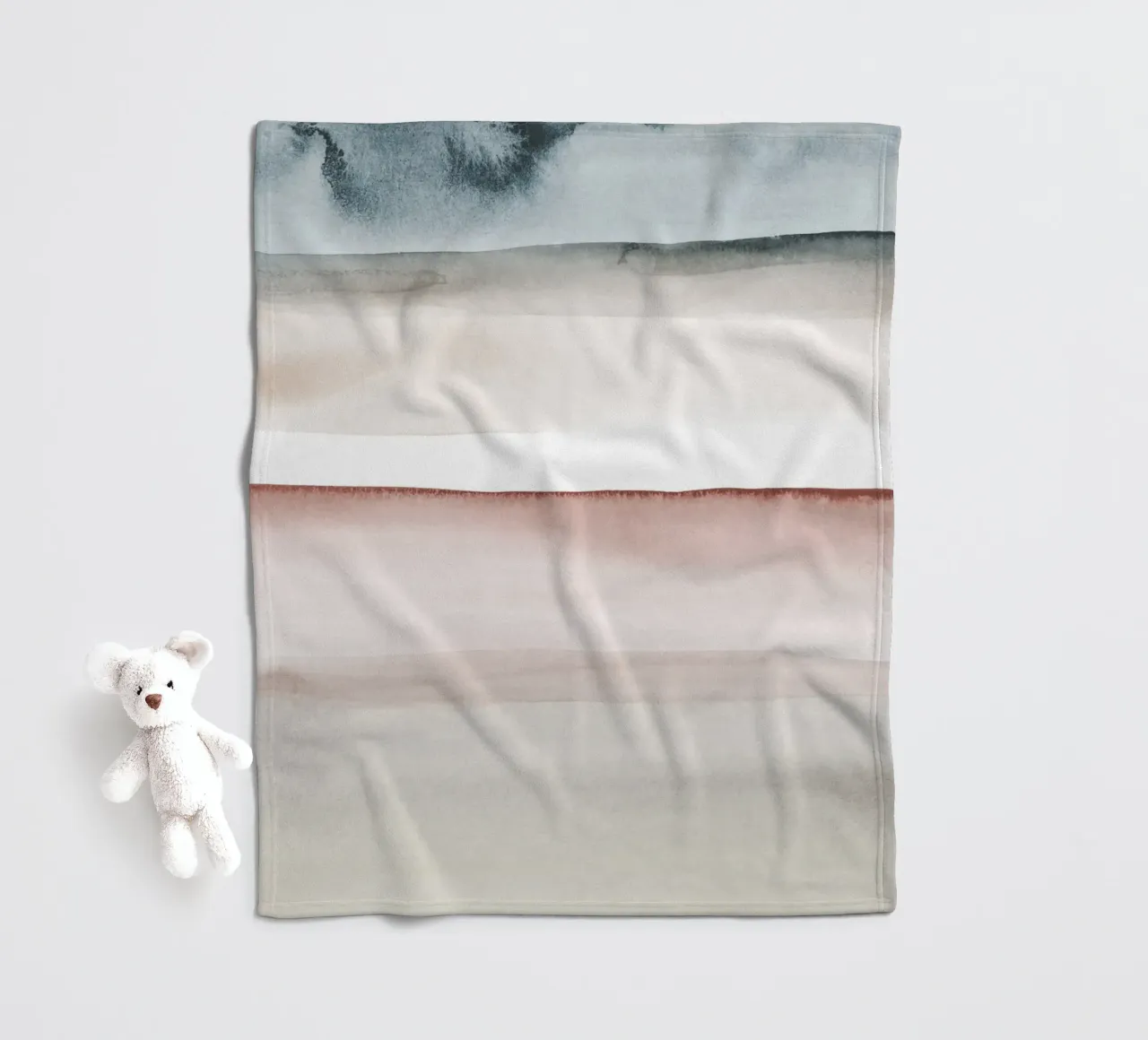 Pennellate di acquerello 3 coperta in pile da NouveauPrints