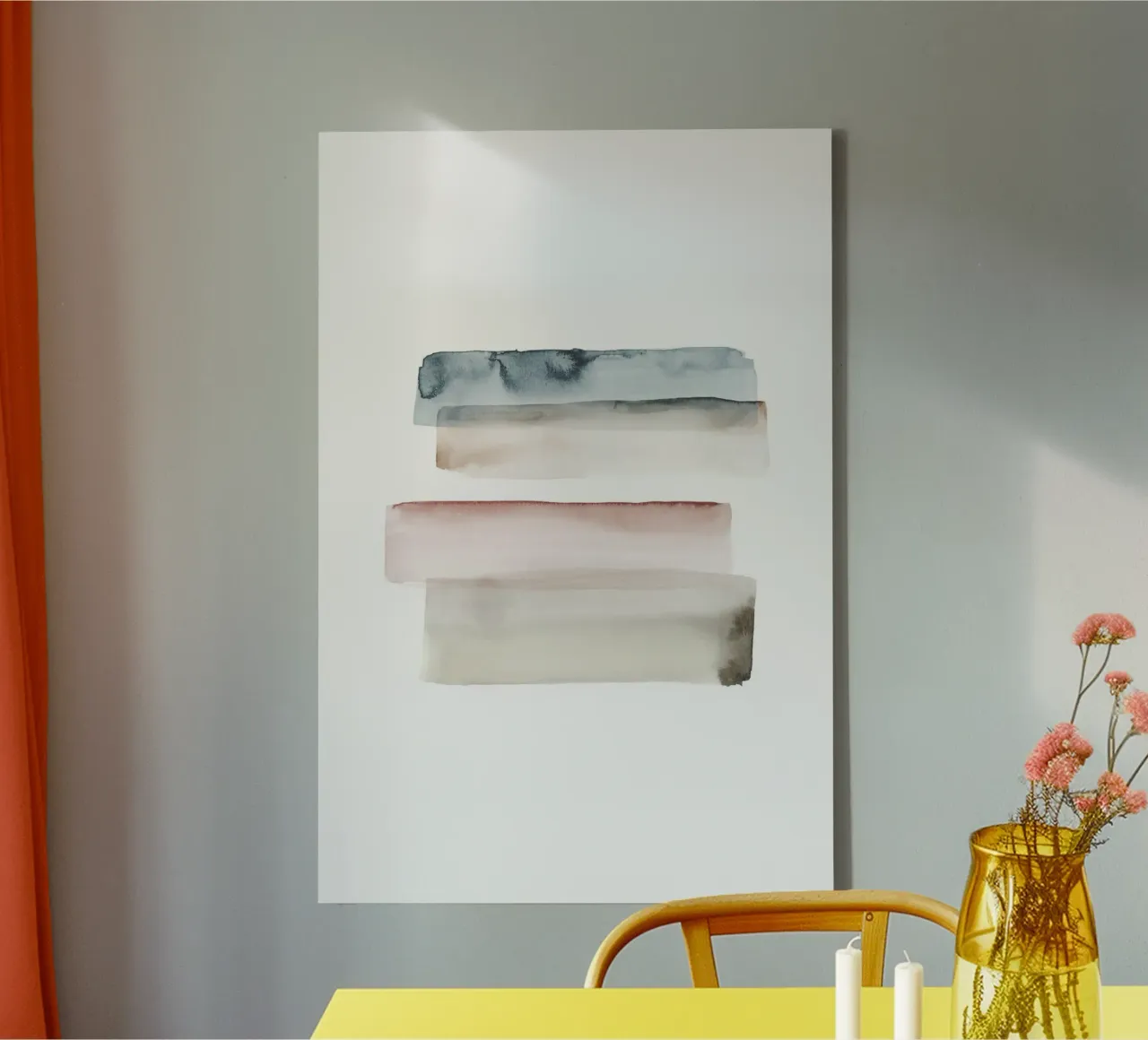 Watercolor brush strokes 3 canvas by NouveauPrints