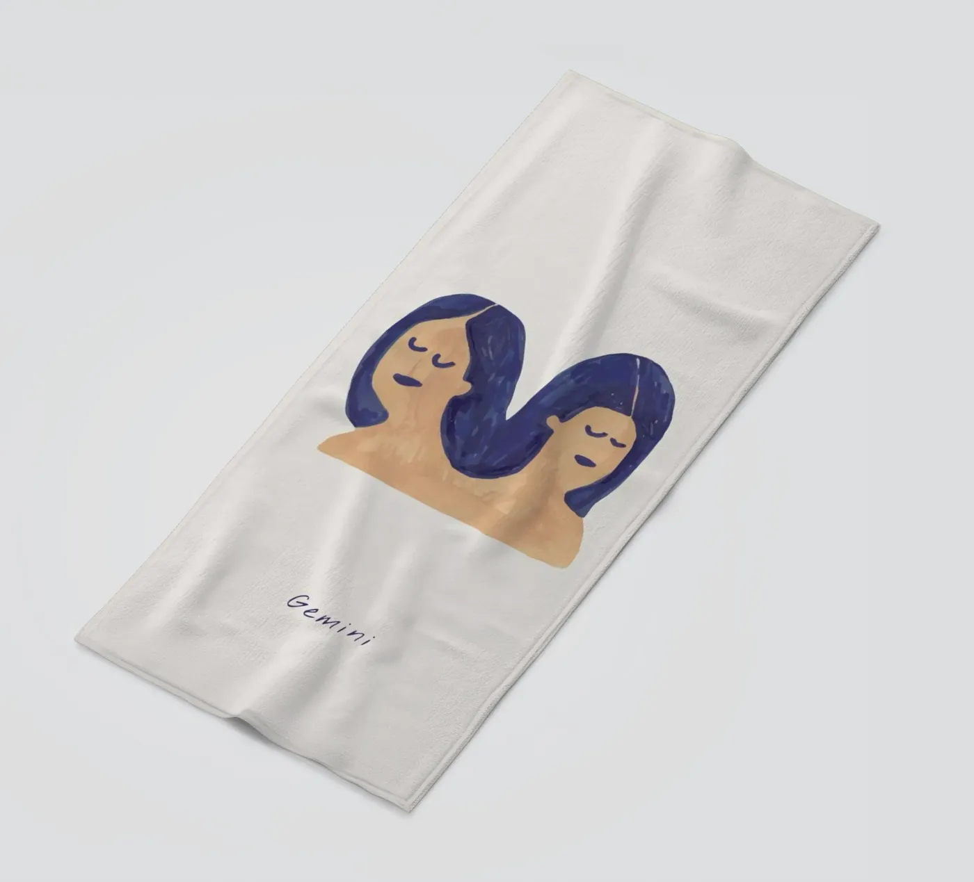 Gemini beach towel by Little Flourishes