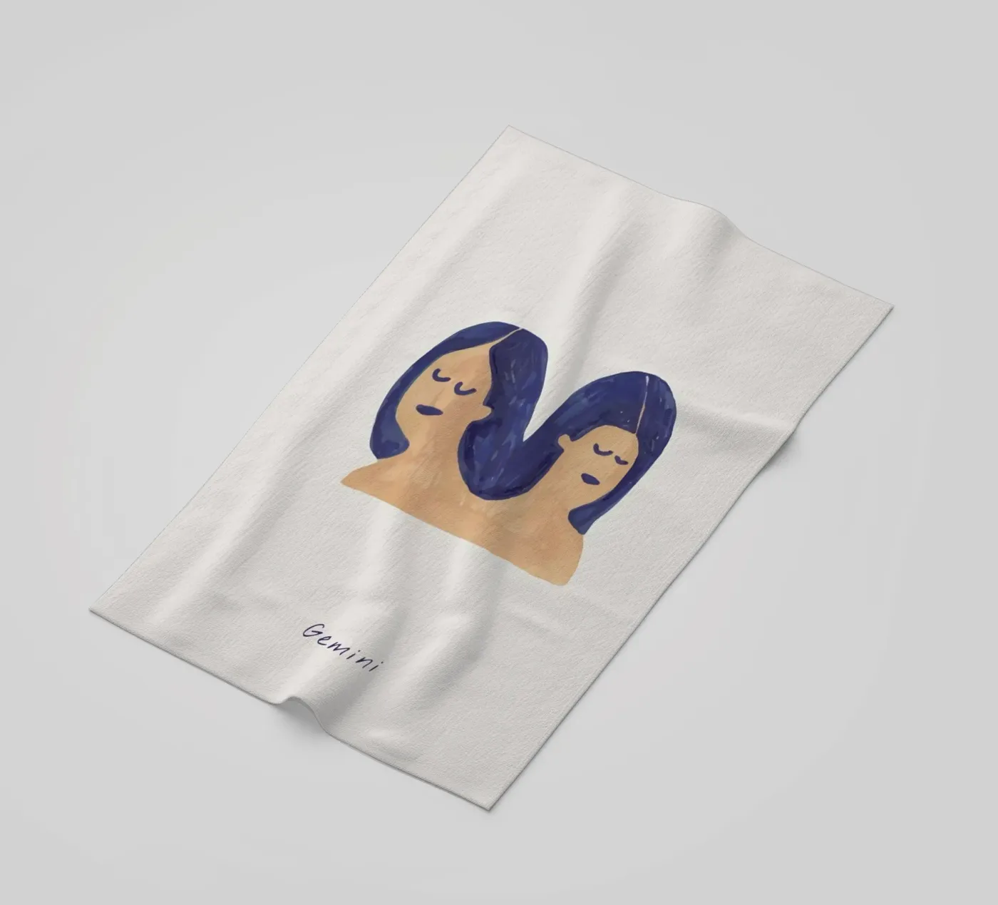 Gemini beach towel by Little Flourishes