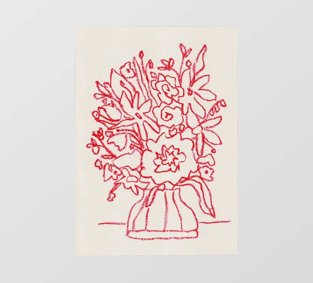 Bouquet rosso telo in pvc da Alisa Galitsyna