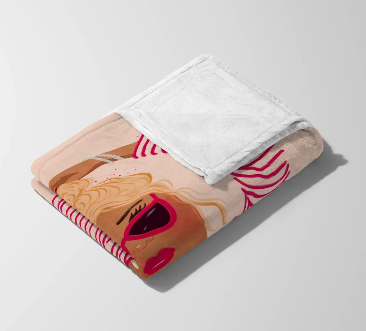 Ragazza a righe con gelato coperta in pile da Illustration Raissa Oltmanns