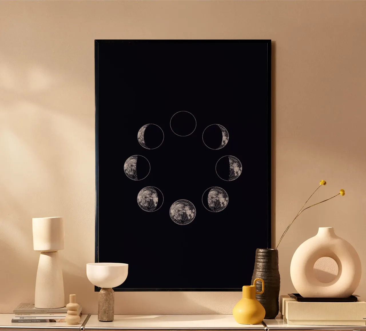 Blue Moons poster con telaio in plastica da daylight design studio