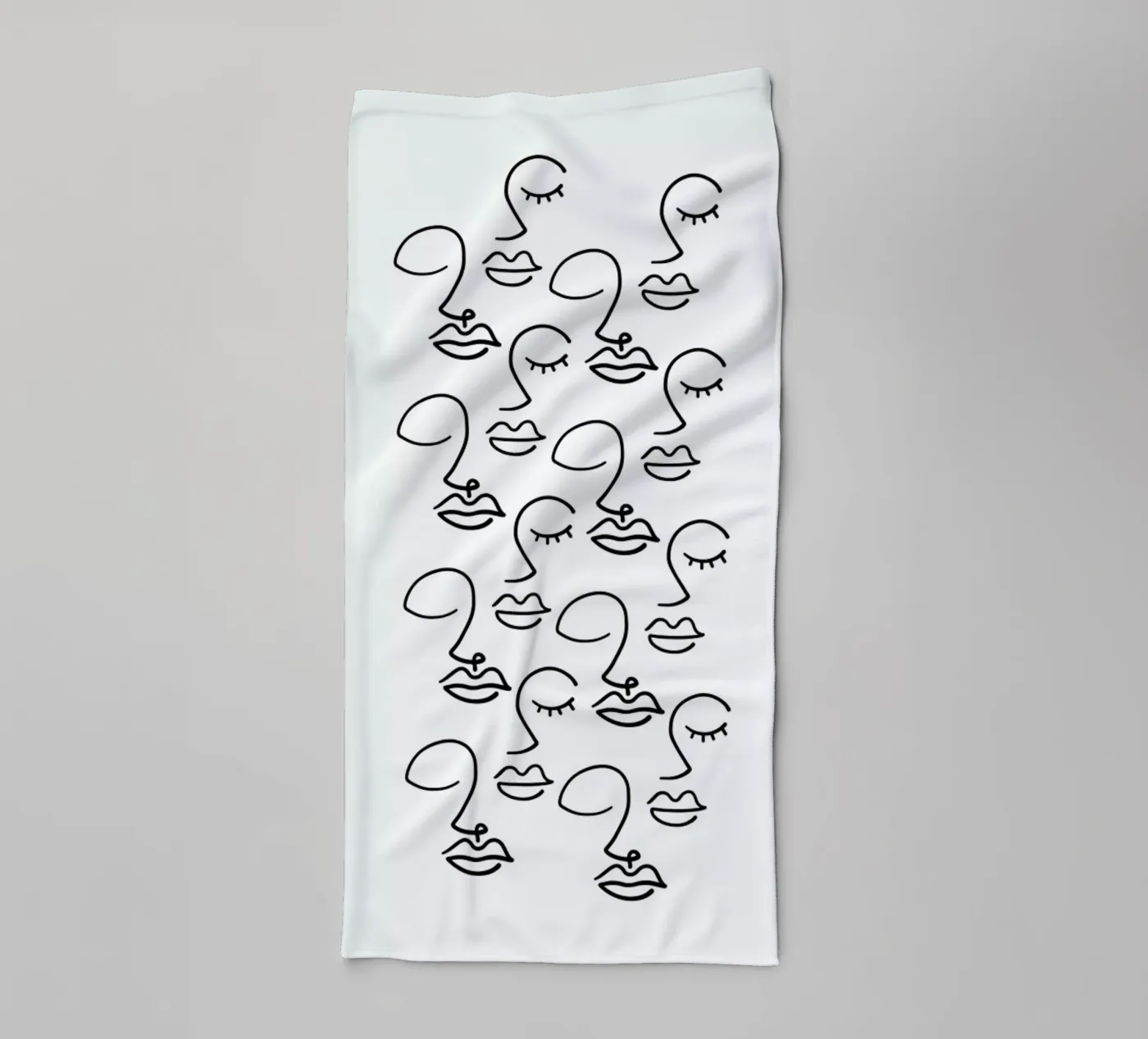 Faces badhanddoek van Ninhol