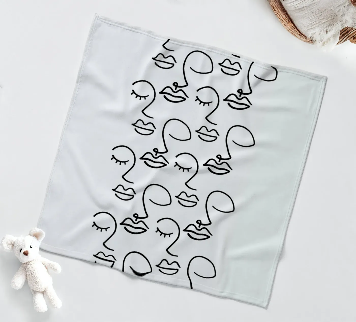 Faces fleecedeken van Ninhol